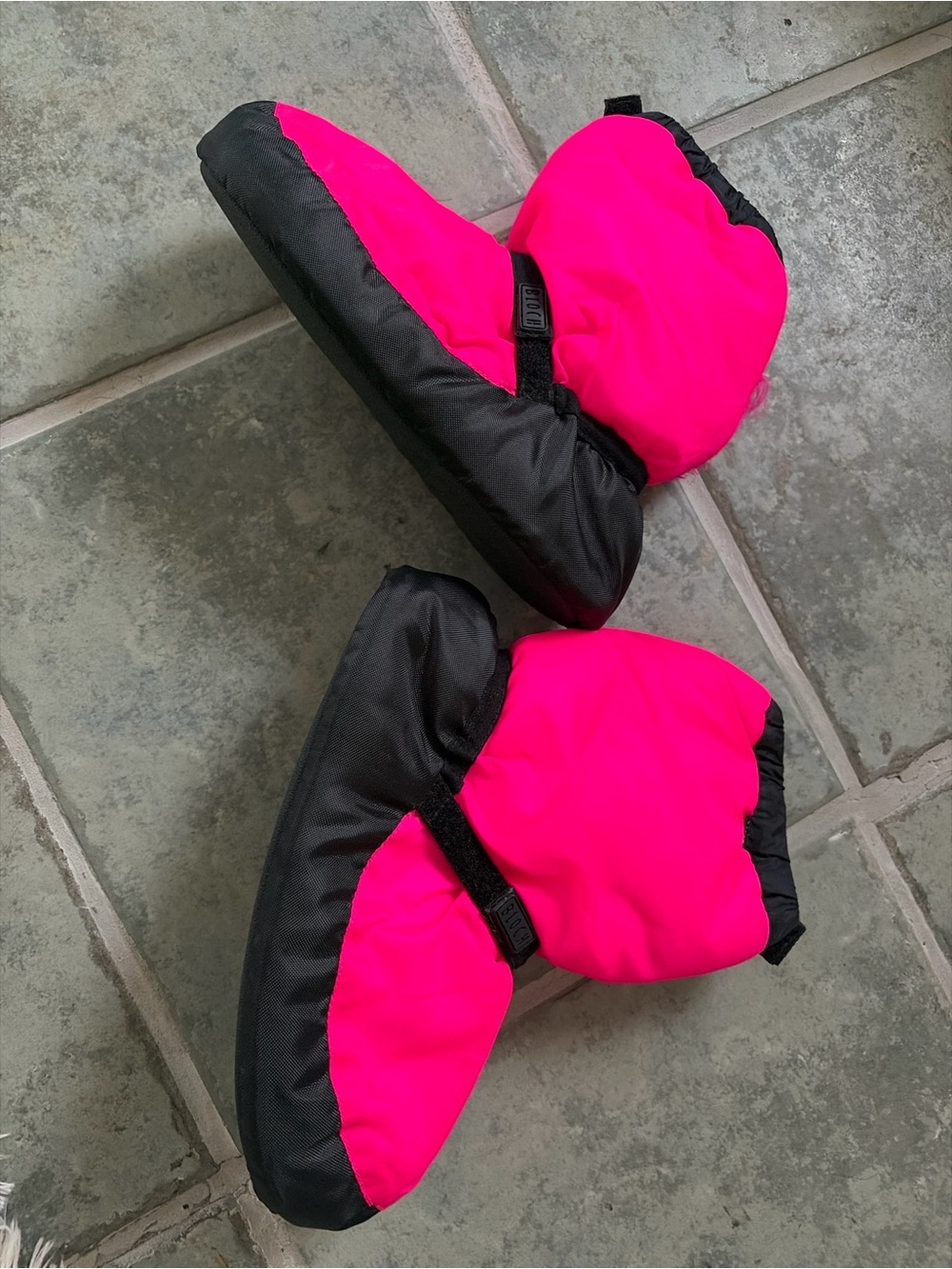 Bloch Hot Pink and Black Women's Bootie Slipper